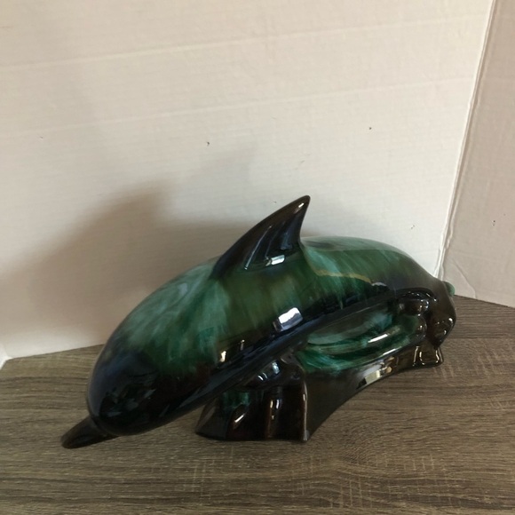 Vtg Large Blue Mountain Pottery Dolphin - Picture 3 of 11